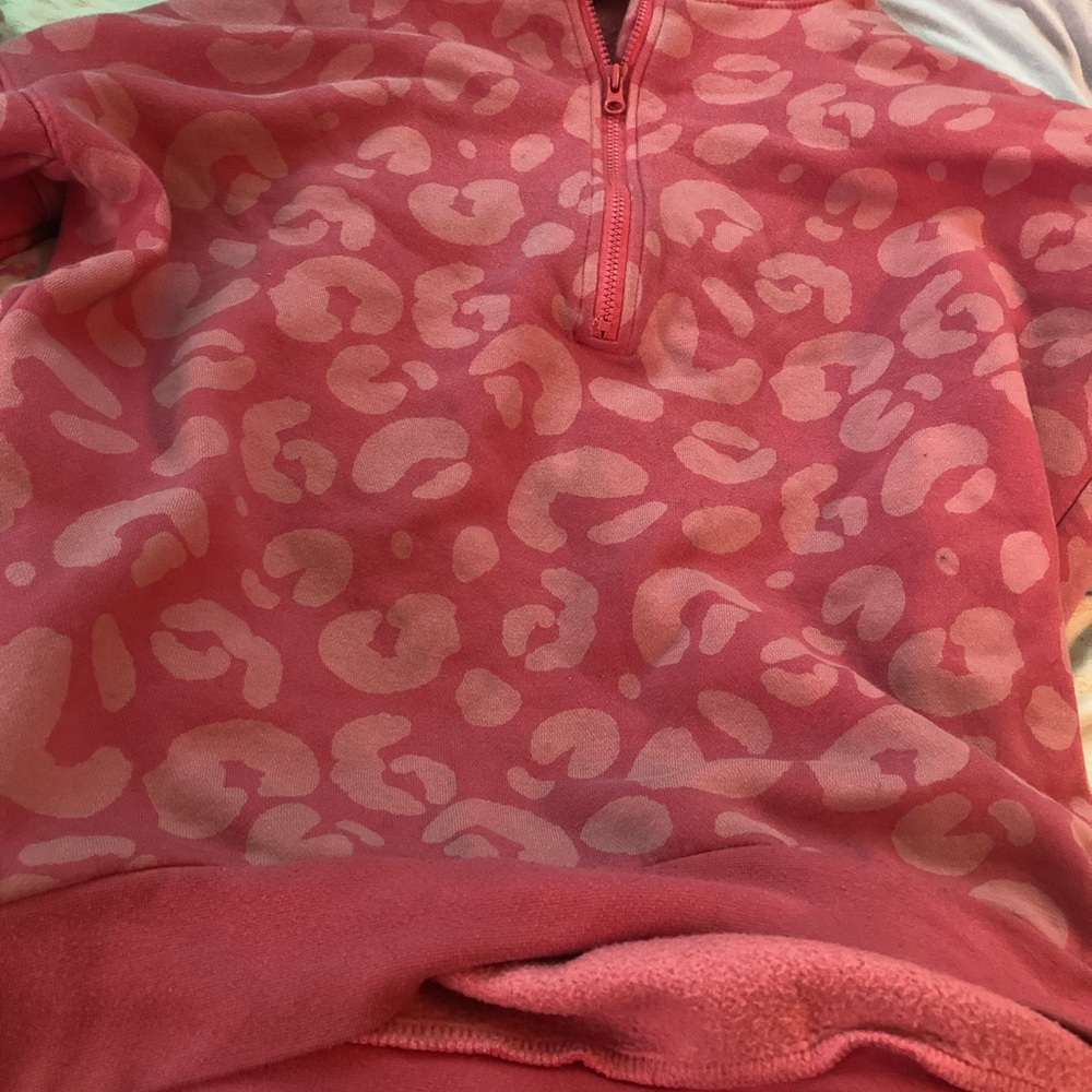 Pink dicks sporting good cheetah print sweatshirt